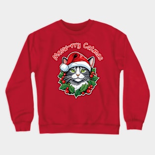 Meow-rry Catmas Coolness ltr Crewneck Sweatshirt